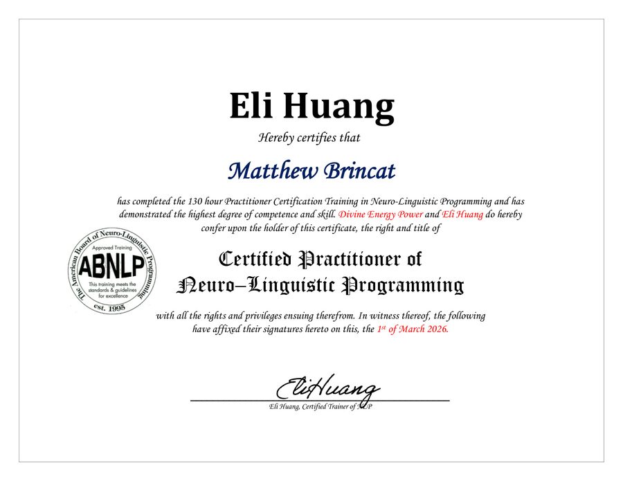 NLP Practitioner Certificate thumbnail