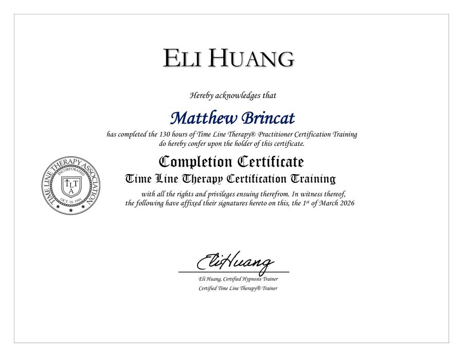 Timeline Therapy Practitioner Certificate thumbnail
